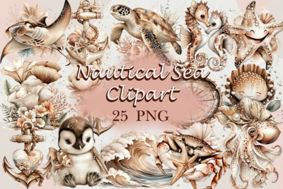 Download Nautical Sea Clipart PNG - Premium Bundle