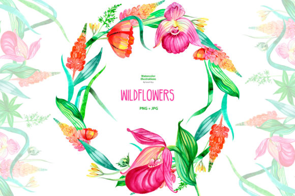 Download Watercolor Wildflowers Clipart - Flowers Collection