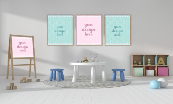 Download Kids Bedroom or Nursery with Empty Frame - Empty Collection