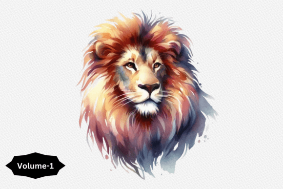 Download Watercolor Lion Clipart Illustrations - Lion clipart Collection