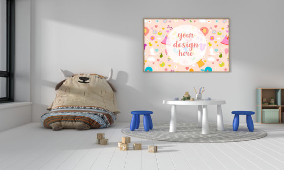 Download Kids Bedroom or Nursery with Empty Frame - Empty Collection