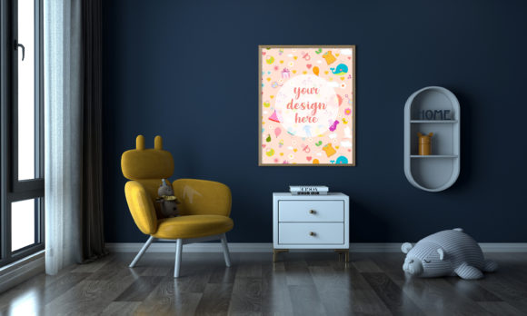 Download Kids Room or Nursery Empty Frame Mockup - Empty Collection