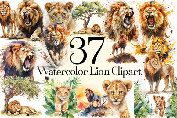 Download Watercolor Lion Clipart, Lion PNG - Lion clipart Collection
