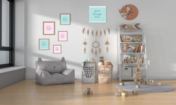 Download Kids Bedroom or Nursery with Empty Frame - Empty Collection