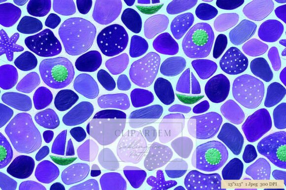 Download Purple Pebble Sea Beach Nautical Pattern - Nautical Collection
