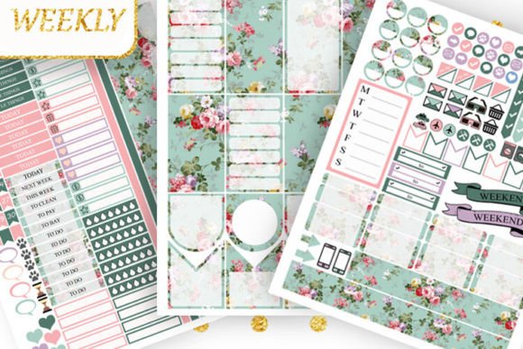 Download Big Happy Planner Stickers Pink Flowers - Flowers Collection