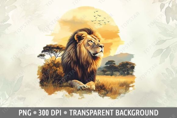 Download Vintage Lion Clipart PNG Wild Animals - Lion clipart Collection