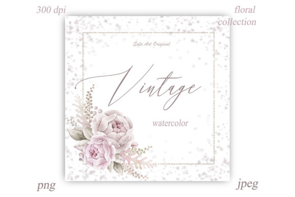 Download Dusty Rose Vintage Floral Frame Flowers - Flowers Collection
