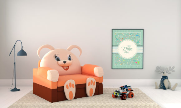 Download Kids Room with Piggy Chair Empty Frame - Empty Collection